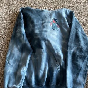 Blue tie-dye Stitch Hoodie